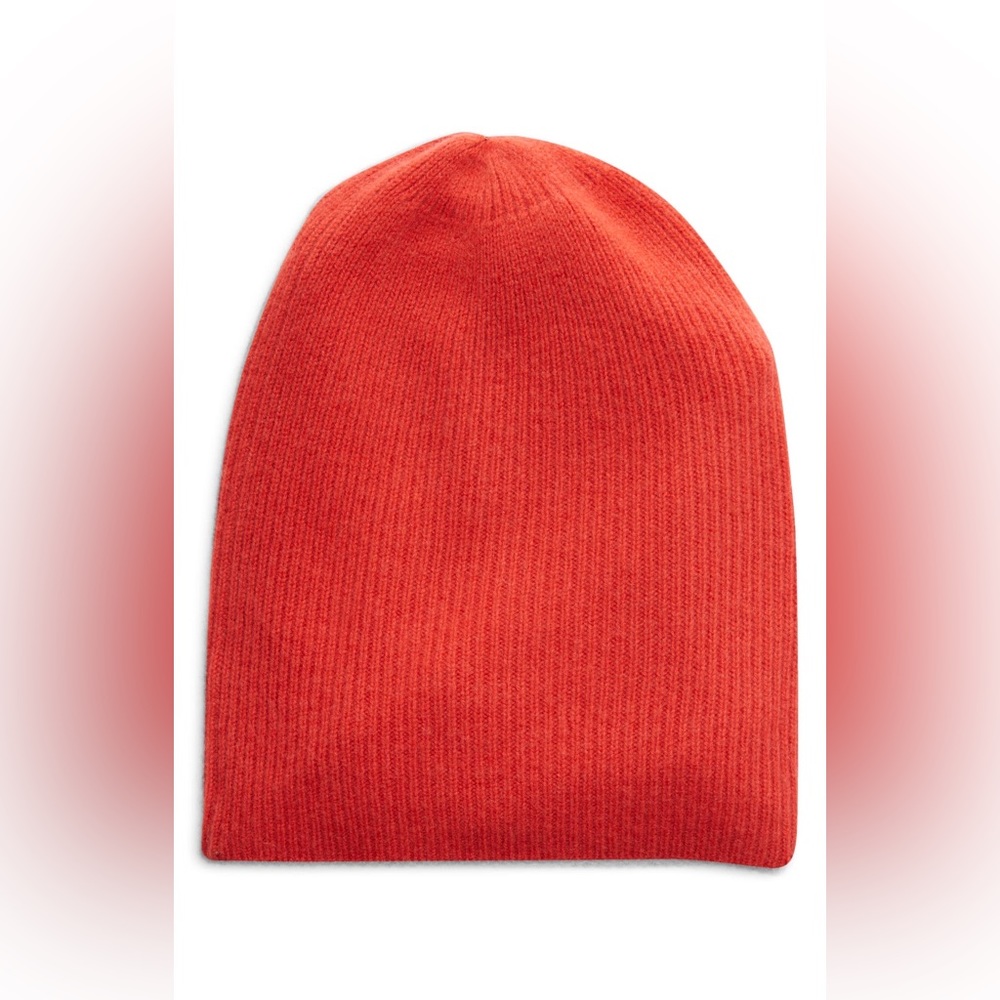 NWOT Halogen Red 100% Cashmere Beanie